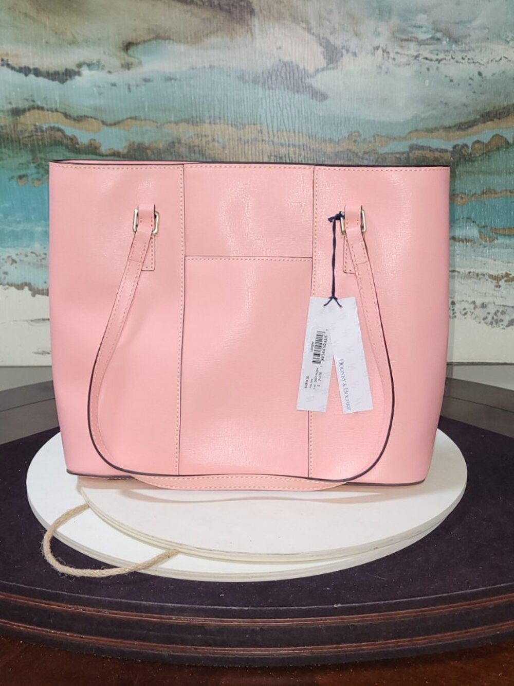 Dooney & Bourke Lexinton Shopper Pink Saffiano Leather  [Item #HL12] - Picture 5 of 14